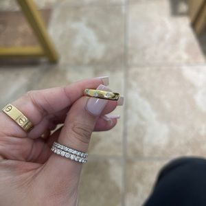 Tiffany & Co. 18k yellow gold & platinum dia ring